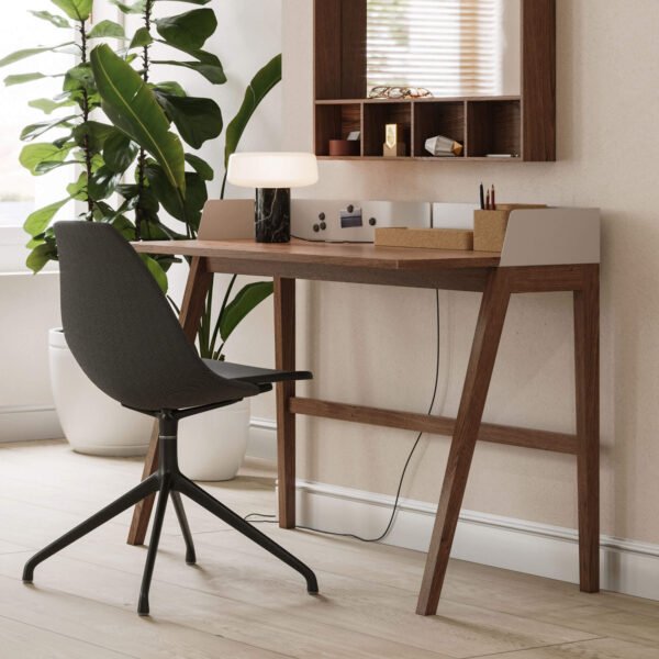 TraVisions Modern Walnut Writing Desk