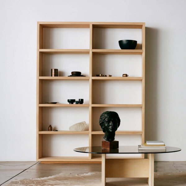 TraVisions Ash Wood Open Display Bookcase