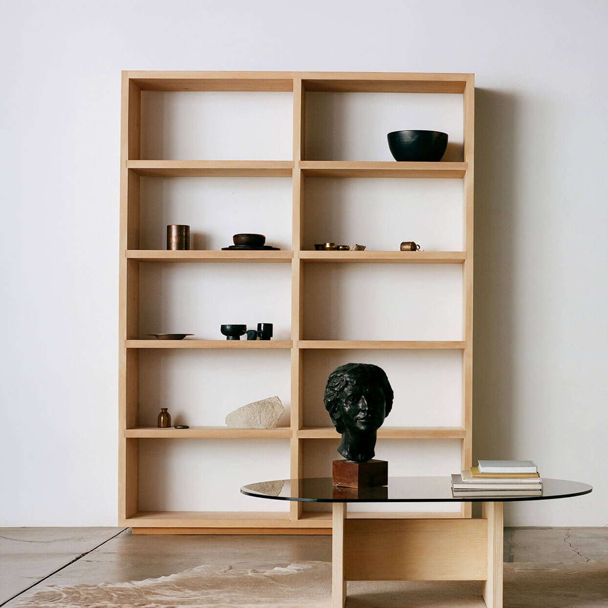 crafton-living-kalon-rugosa-bookcase-01-img01 TraVisions Ash Wood Open Display Bookcase - Image 1